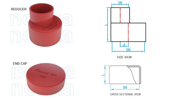 EPC - Fusion Bonded Epoxy Coated Hubless Cap & Reducer